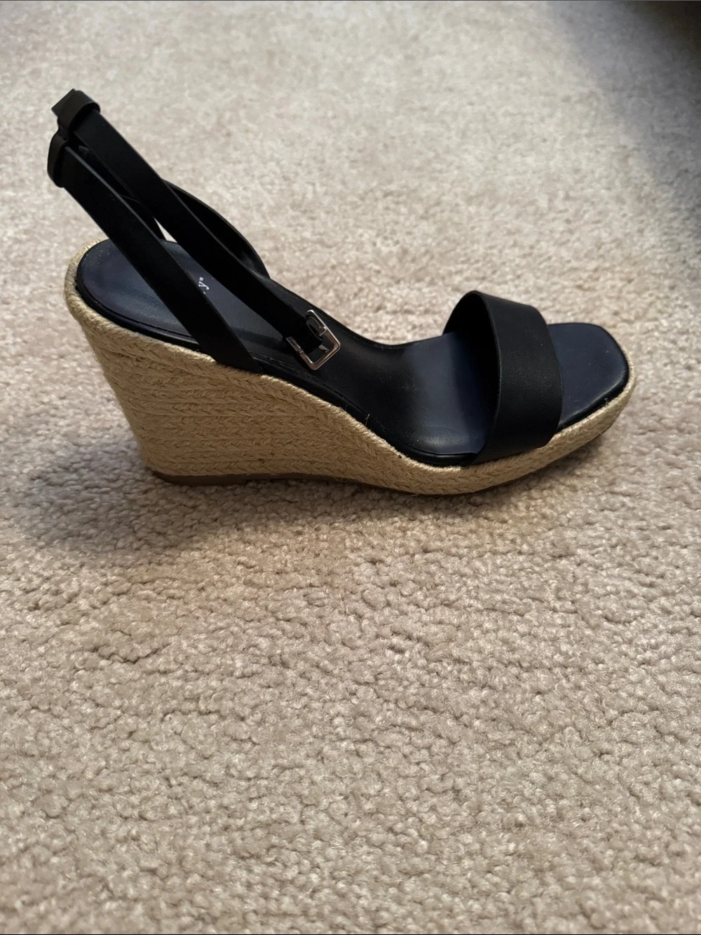 a new day Black Espadrille Wedge Sandals - Picture 5 of 7
